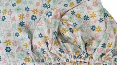 Cearceaf Floricele jucause KidsDecor cu elastic din bumbac 70 x 140 cm