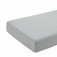 Cearceaf gri KidsDecor cu elastic din bumbac 80 x 160 cm - 2
