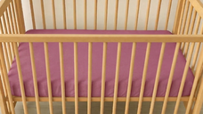 Cearceaf impermeabil 2 in 1 din bumbac organic 120x60 cm Twindeco Mov
