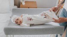 Cearceaf pentru masa de infasat din bumbac Mint Sleepee