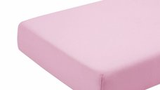 Cearceaf roz KidsDecor cu elastic din bumbac 70 x 120 cm