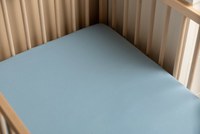 Cearsaf cu elastic din vascoza de bambus Sensillo 140x70 cm albastru - 3