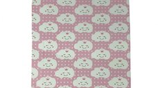 Cearsaf cu elastic pe colt 140x70 cm Norisori zambareti roz