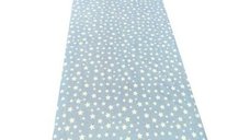 Cearsaf cu elastic pe colt 140x70 cm Stelute albe pe albastru