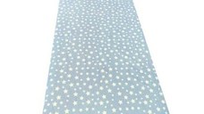 Cearsaf cu elastic pe colt 140x70 cm Stelute albe pe albastru