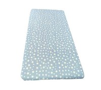 Cearsaf cu elastic pe colt 140x70 cm Stelute albe pe albastru - 1