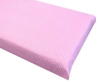 Cearsaf cu elastic roata 120x60 cm Buline albe pe roz - 1