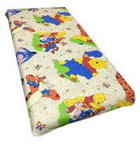 Cearsaf cu elastic roata 120x60 cm Distractie cu Aiurila crem - 1