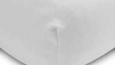 Cearsaf din bumbac Sensillo Jersey Deluxe Alb 120x60 cm cu elastic roata