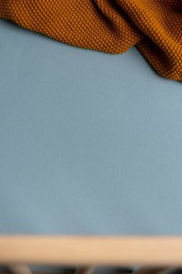 Cearsaf din bumbac Sensillo Jersey Deluxe Blue 120x60 cm cu elastic roata - 3