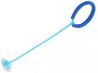 Coarda moderna de sarit pe picior, pentru copii, Ikonka Hula Hoop, cu iluminare led blue - 4