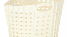 Cos de rufe pliabil Beige, cu doua manere robuste, dimensiune 42 x 24 x 29 cm