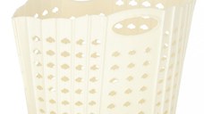 Cos de rufe pliabil Beige, cu doua manere robuste, dimensiune 42 x 24 x 29 cm