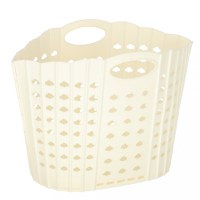 Cos de rufe pliabil Beige, cu doua manere robuste, dimensiune 42 x 24 x 29 cm - 1