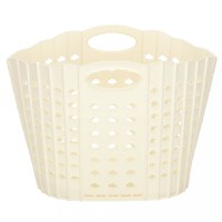 Cos de rufe pliabil Beige, cu doua manere robuste, dimensiune 42 x 24 x 29 cm - 3