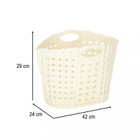 Cos de rufe pliabil Beige, cu doua manere robuste, dimensiune 42 x 24 x 29 cm - 6