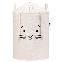 Cos pliabil cu manere rezistente Premium Fluffy Toy Boucle Rabbit Cream 43 litri - 5