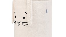 Cos pliabil cu manere rezistente Premium Fluffy Toy Boucle Rabbit Cream 43 litri