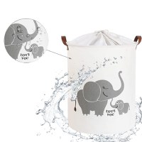 Cos pliabil Sipo pentru jucarii si rufe 35x42 cm bumbac 43l Elefant - 2