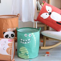 Cos pliabil Sipo pentru jucarii si rufe 35x42 cm bumbac 43l Panda - 1