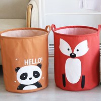 Cos pliabil Sipo pentru jucarii si rufe 35x42 cm bumbac 43l Panda - 5