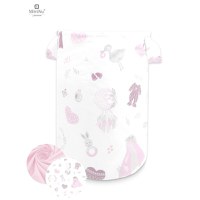 Cos rotund pentru depozitare jucarii 50x35 cm Baby Shower pink MimiNu - 1