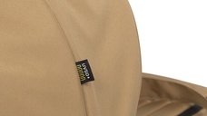Cosulet port bebe tip landou Euro Cart Doblo CarryMe, cu intaritura, manere pentru transport, cu husa de picioruse si capotina, dimensiune 72 x 30 x 21 cm, Camel