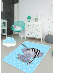 Covor antiderapant pentru copii  Elephant Sleep 150x200 cm - 1