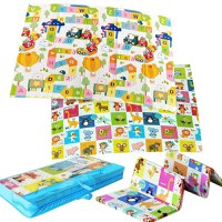 Covor pentru copii NiceKids 150 x 200 cm, pliabil cu doua fete, din spuma XPE, structura antiderapanta, Alfabet - 1