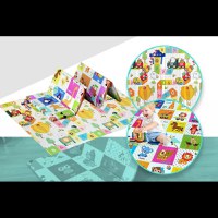 Covor pentru copii NiceKids 150 x 200 cm, pliabil cu doua fete, din spuma XPE, structura antiderapanta, Alfabet - 2