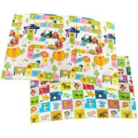 Covor pentru copii NiceKids 150 x 200 cm, pliabil cu doua fete, din spuma XPE, structura antiderapanta, Alfabet - 6