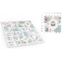 Covor puzzle multifunctional pentru copii Nukido Town 105x105x1 cm din spuma EVA inodora, 9 piese cu doua fete, izoleaza perfect de sol,material anti-alunecare,piese cu functie de pioni - 6