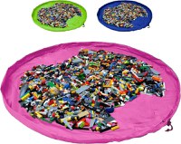 Covoras de joaca si saculet de jucarii 2 in 1, Roz - 5