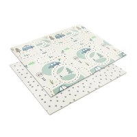 Covoras de joaca termic pentru copii Funny City  Stars din spuma XPE, design cu doua fete, pliabil, 180x200 cm - 4