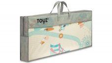 Covoras pliabil multifunctional Toyz pentru copii cu 2 fete,din spuma XPE fara substante nocive,antiderapant,izolator termic 200x180x1 cm,geanta transport inclusa Circus