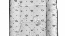 Cuib pentru bebelusi cu desfacere Coronite gri