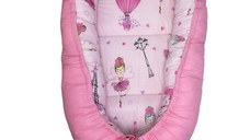 Cuib pentru bebelusi cu desfacere roz balerine