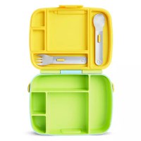 Cutie Bento Lunch Munchkin cu ustensile din inox 18L+ green - 5