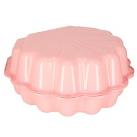 Cutie de nisip si piscina 2 in 1 pentru copii, Ikonka, cu baza antiderapanta, constructie solida, margini rotunjite, model Scoica XXL, Pink - 1