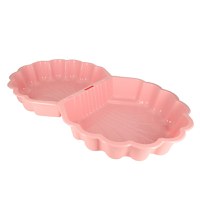 Cutie de nisip si piscina 2 in 1 pentru copii, Ikonka, cu baza antiderapanta, constructie solida, margini rotunjite, model Scoica XXL, Pink - 5