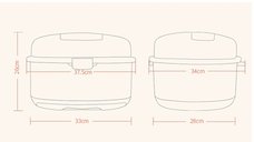 Cutie depozitare si uscare biberoane Little Mom, portabila cu maner, cu colector de apa detasabil, dimensiune 33 x 26 cm, Storage Box Pink