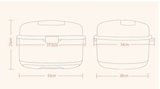 Cutie depozitare si uscare biberoane Little Mom, portabila cu maner, cu colector de apa detasabil, dimensiune 33 x 26 cm, Storage Box Pink