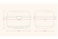Cutie depozitare si uscare biberoane Little Mom, portabila cu maner, cu colector de apa detasabil, dimensiune 33 x 26 cm, Storage Box Pink - 1