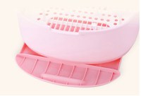 Cutie depozitare si uscare biberoane Little Mom, portabila cu maner, cu colector de apa detasabil, dimensiune 33 x 26 cm, Storage Box Pink - 3