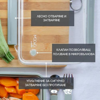 Cutie medie pentru pranz Nuvita Sage Green 950 ml - 1