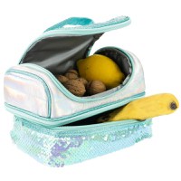 Cutie termica matlasata cu paiete reversibile si interior impermeabil Lunch box Girabrilla Tiffany - 2