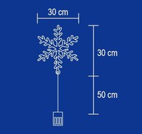 Decor fereastra cu led-uri Home fulg de zapada - 3