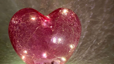 Decoratiune Inima roz cu leduri