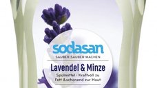 Detergent vase lichid Sodasan bio lavanda si menta 1L