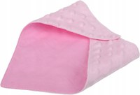 Esarfa moale pentru copii BabyMam, forma triunghiulara, sistem de prindere reglabil cu velcro moale, design 2-in-1 cu o fata din bumbac si una din minky pink - 2